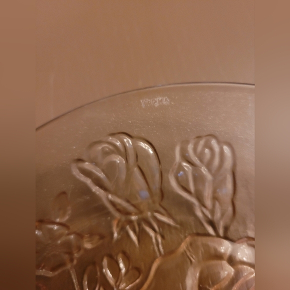 Firna Pink Floral Glass Bowls (2) - Picture 4 of 4